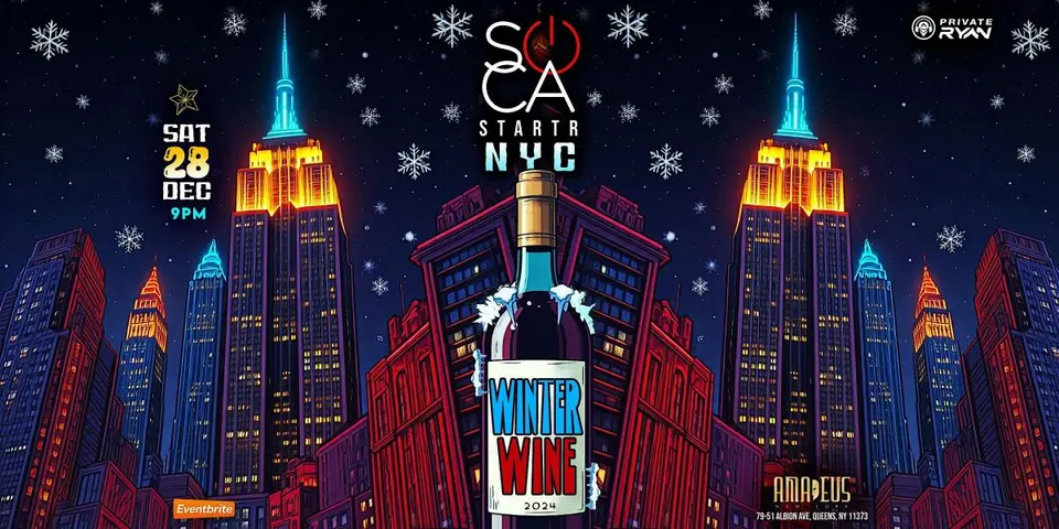 Soca Startr “Winter Wine” flyer or graphic.