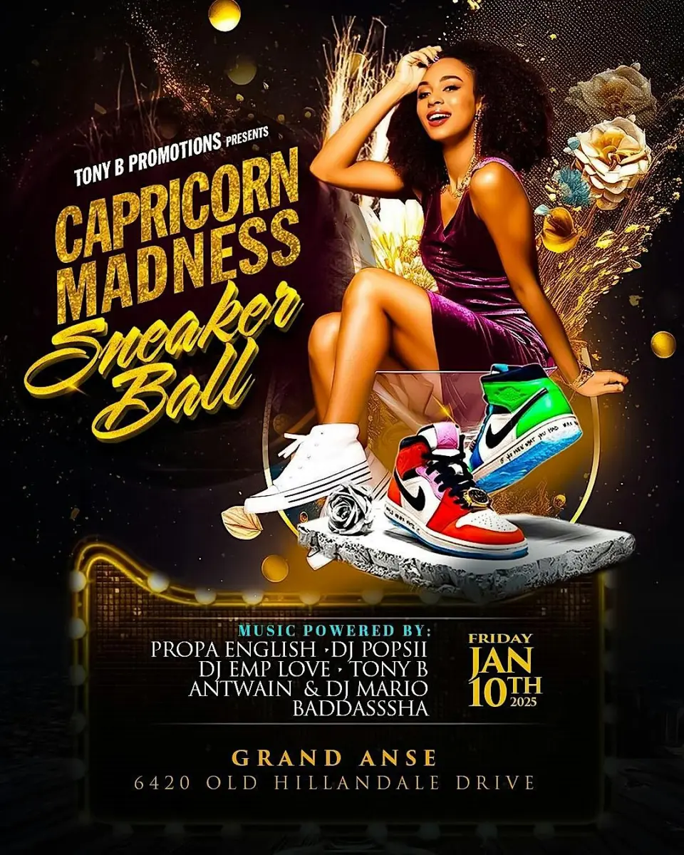 Capricorn Madness  Sneaker Ball Edition flyer or graphic.