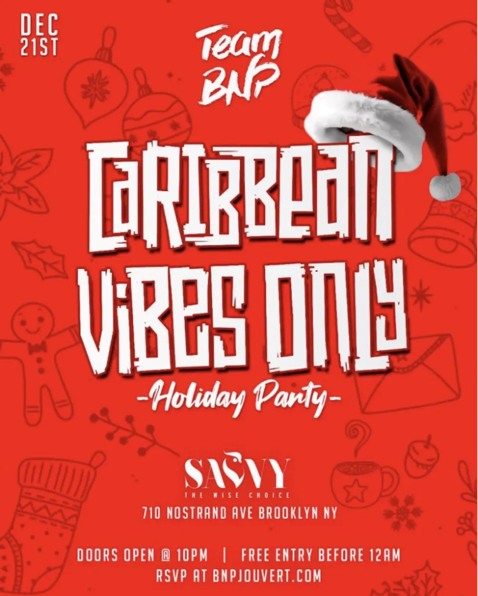 Caribbean Vibes Only flyer or graphic.