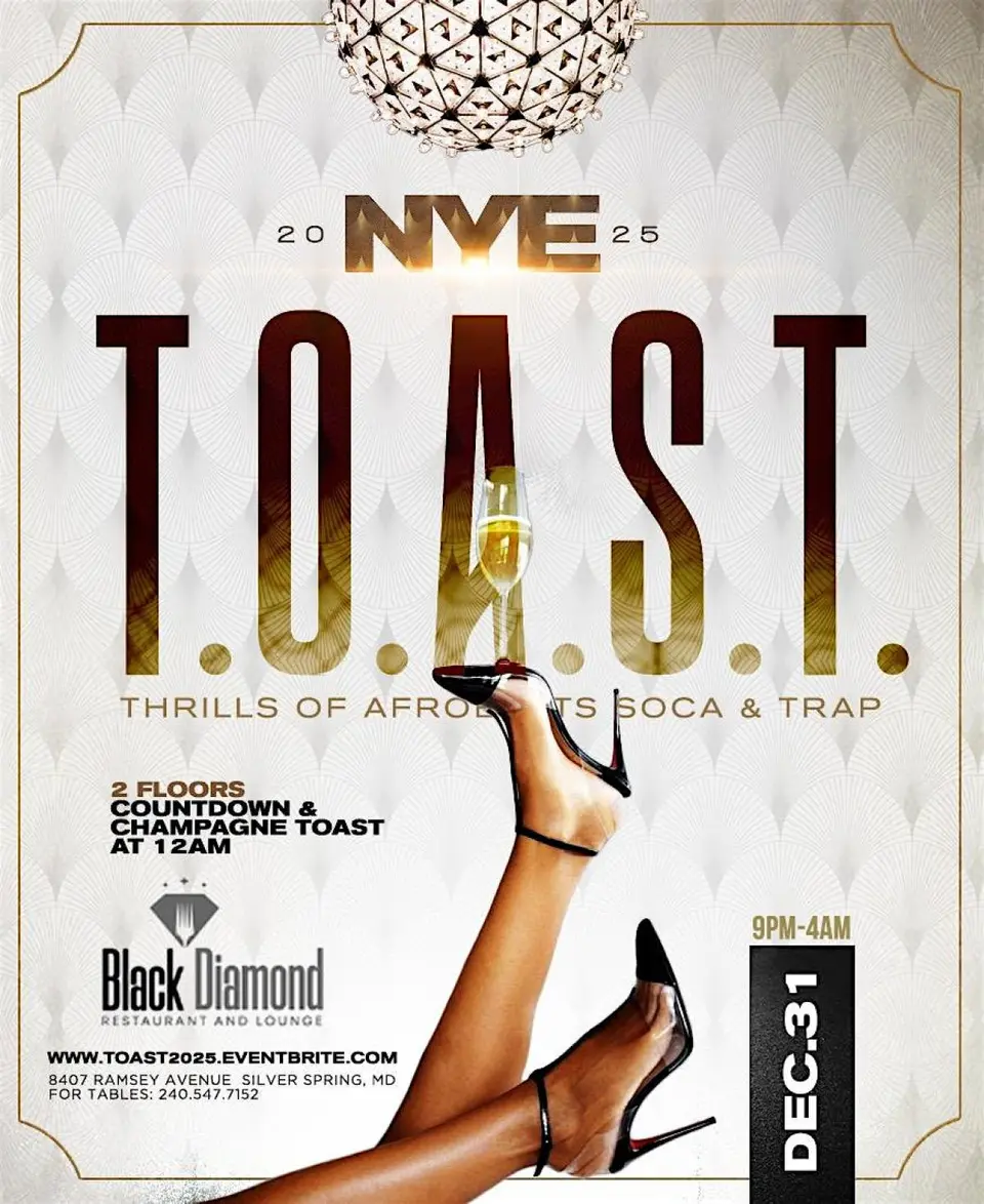 Toast NYE Party flyer or graphic.