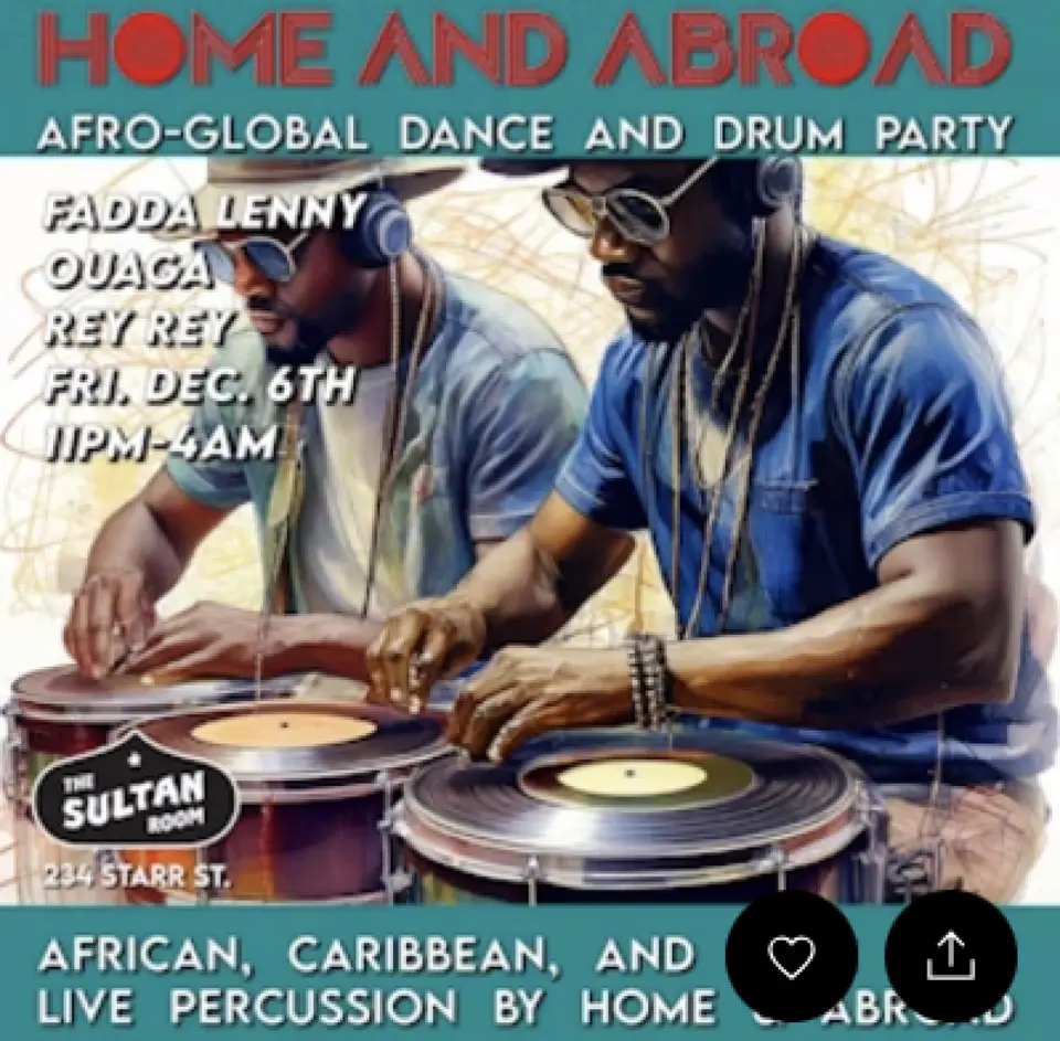 Home and Abroad flyer or graphic.