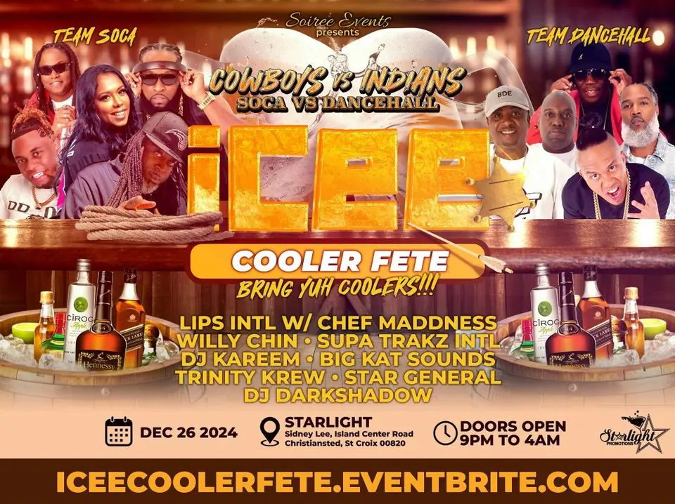 Icee Cooler Fete - St. Croix Festival flyer or graphic.