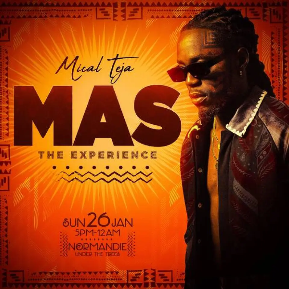 Mas The Experience flyer or graphic.