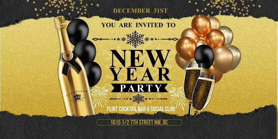 New Years Eve Celebration flyer or graphic.