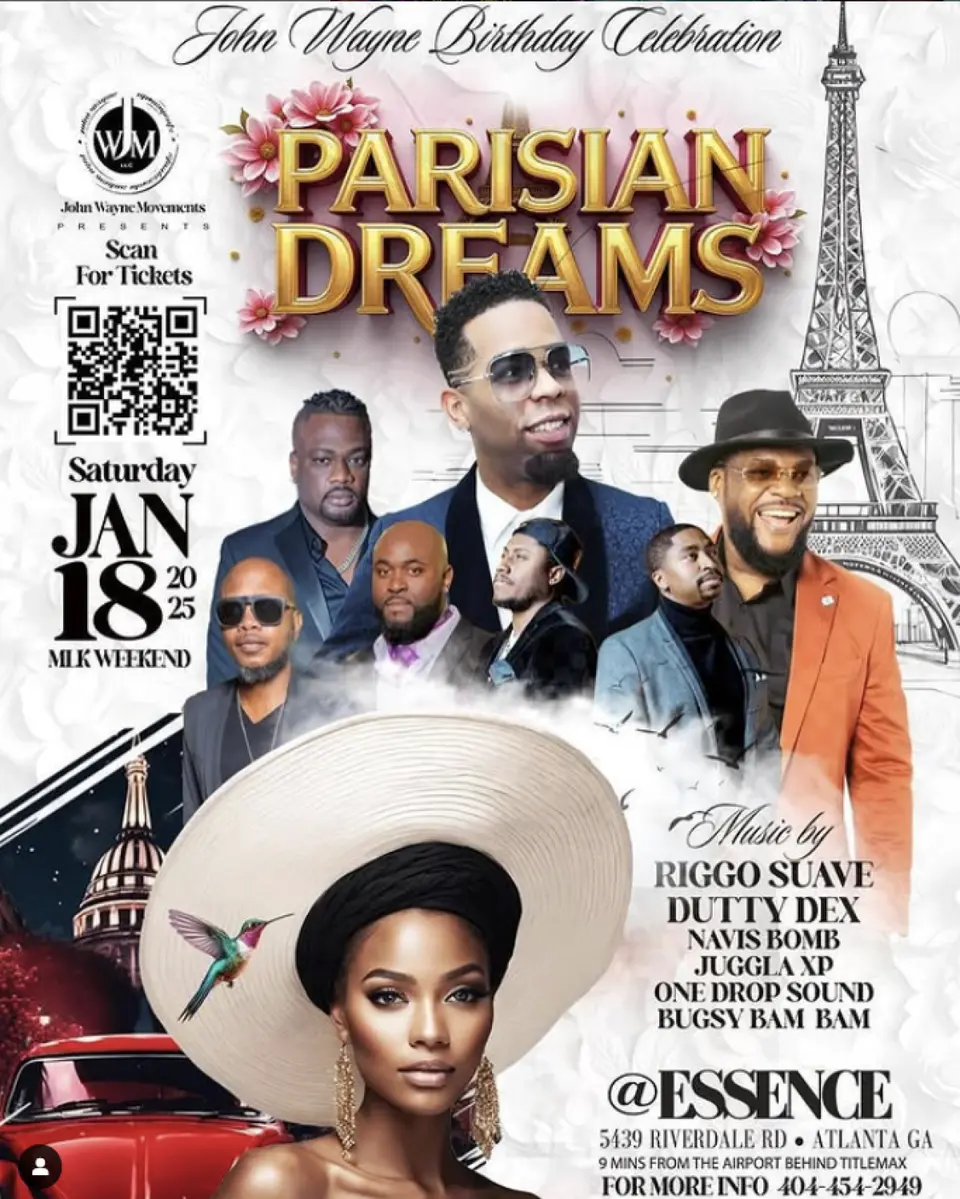 Parisian Dreams flyer or graphic.