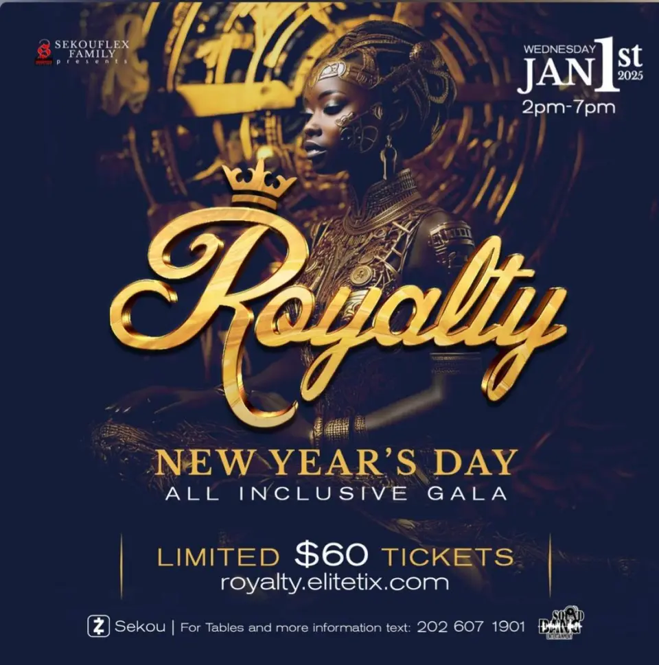 Royalty flyer or graphic.