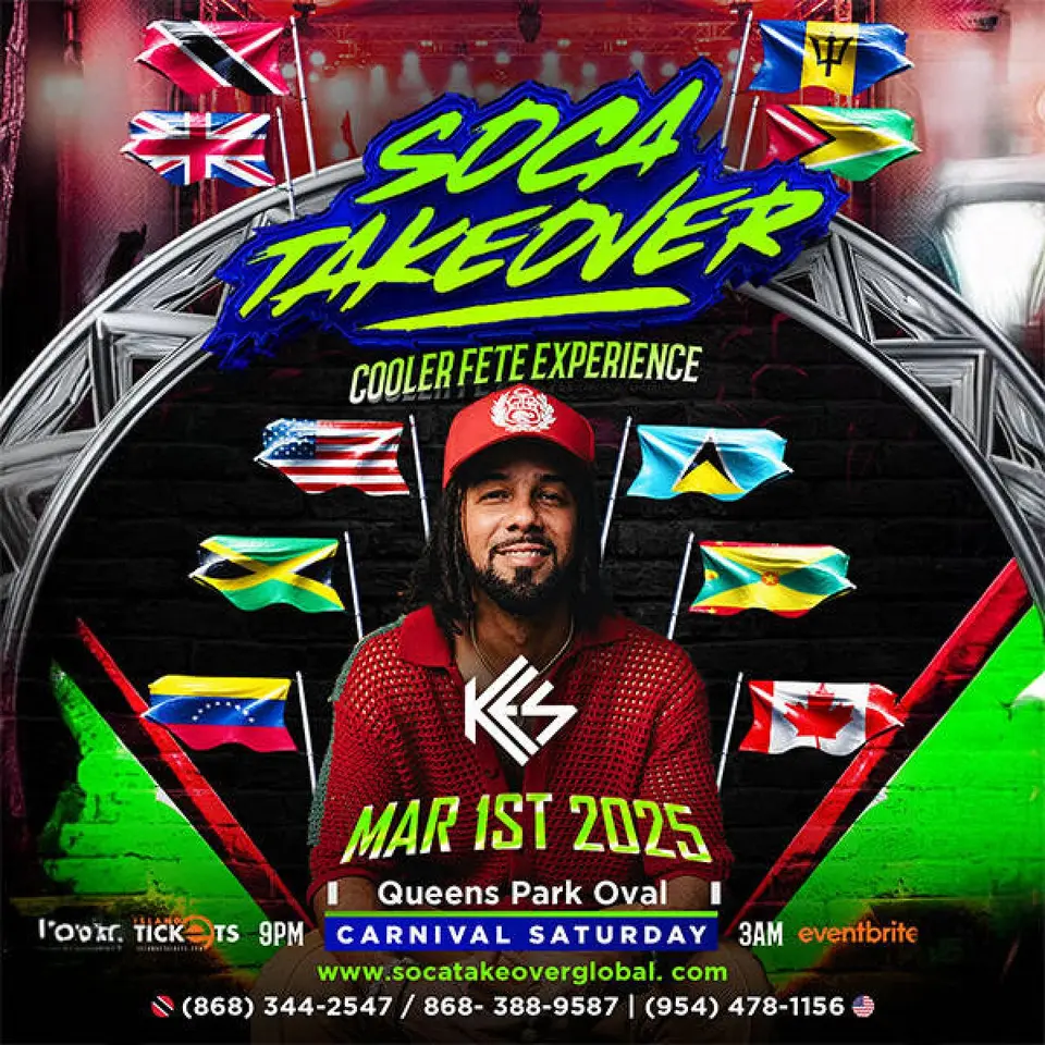 Soca Takeover flyer or graphic.