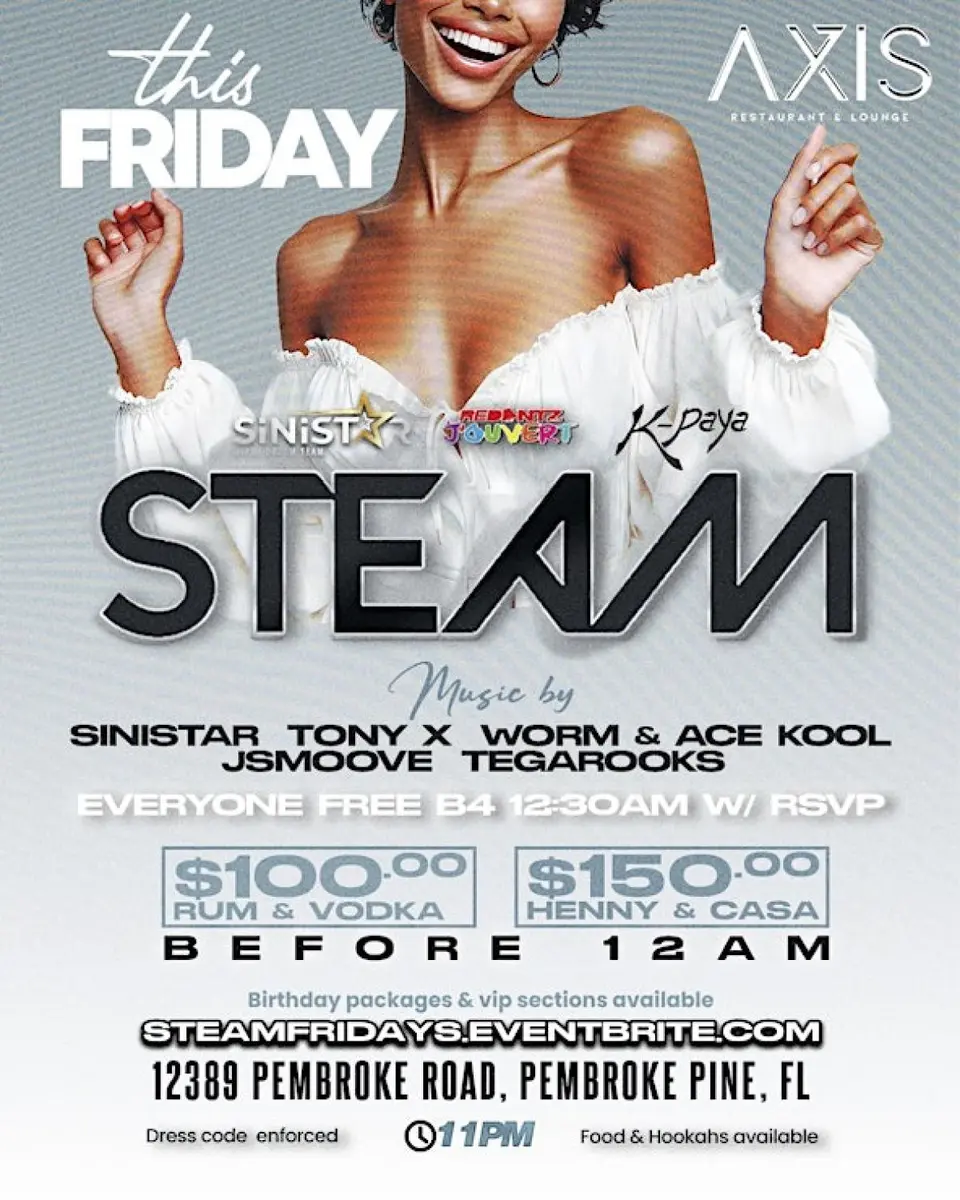 Steam flyer or graphic.