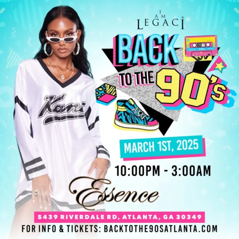 Back To The 90'S flyer or graphic.