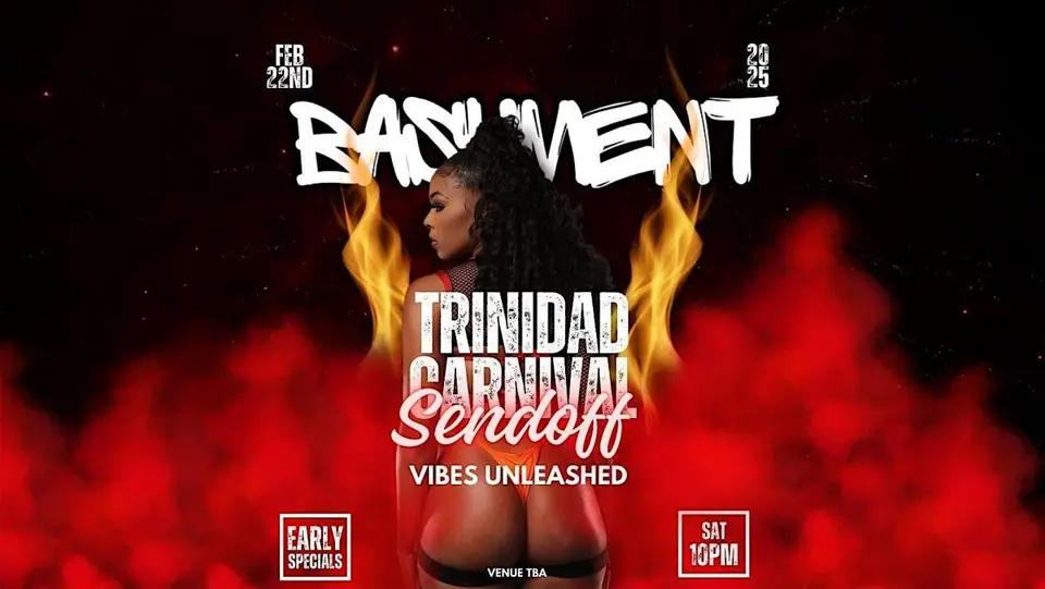 Bashment Trinidad Carnival Sendoff flyer or graphic.
