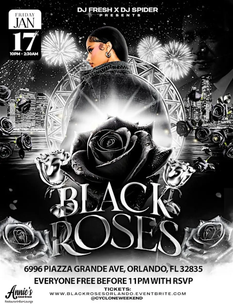 Black Roses flyer or graphic.