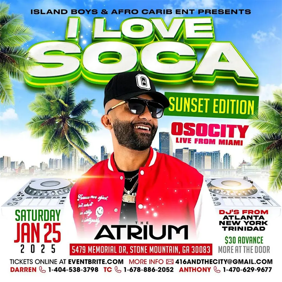 I Love Soca  flyer or graphic.