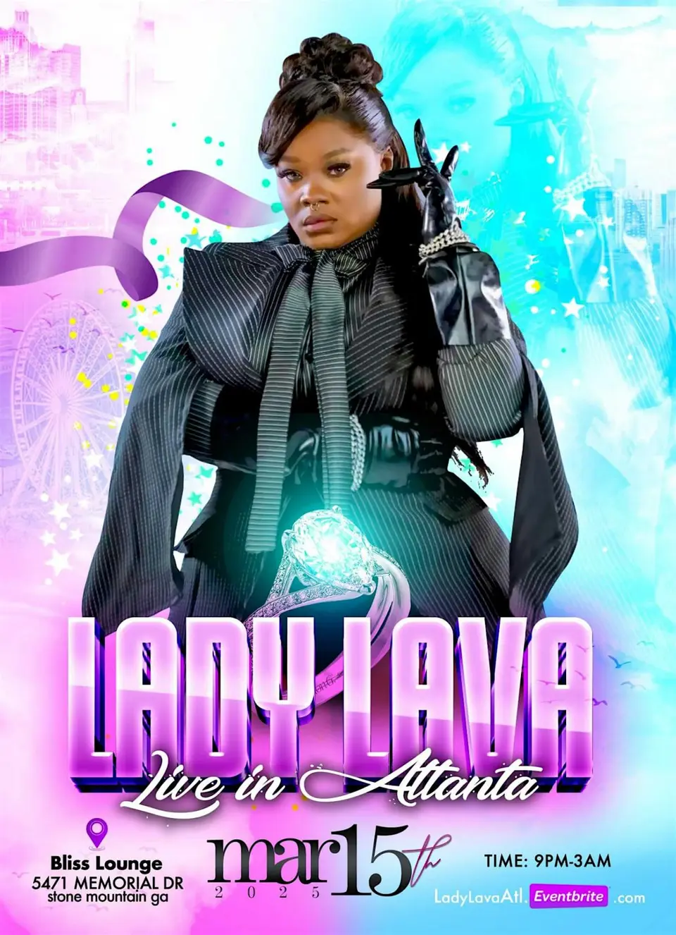 Lady Lava Live In Atlanta flyer or graphic.