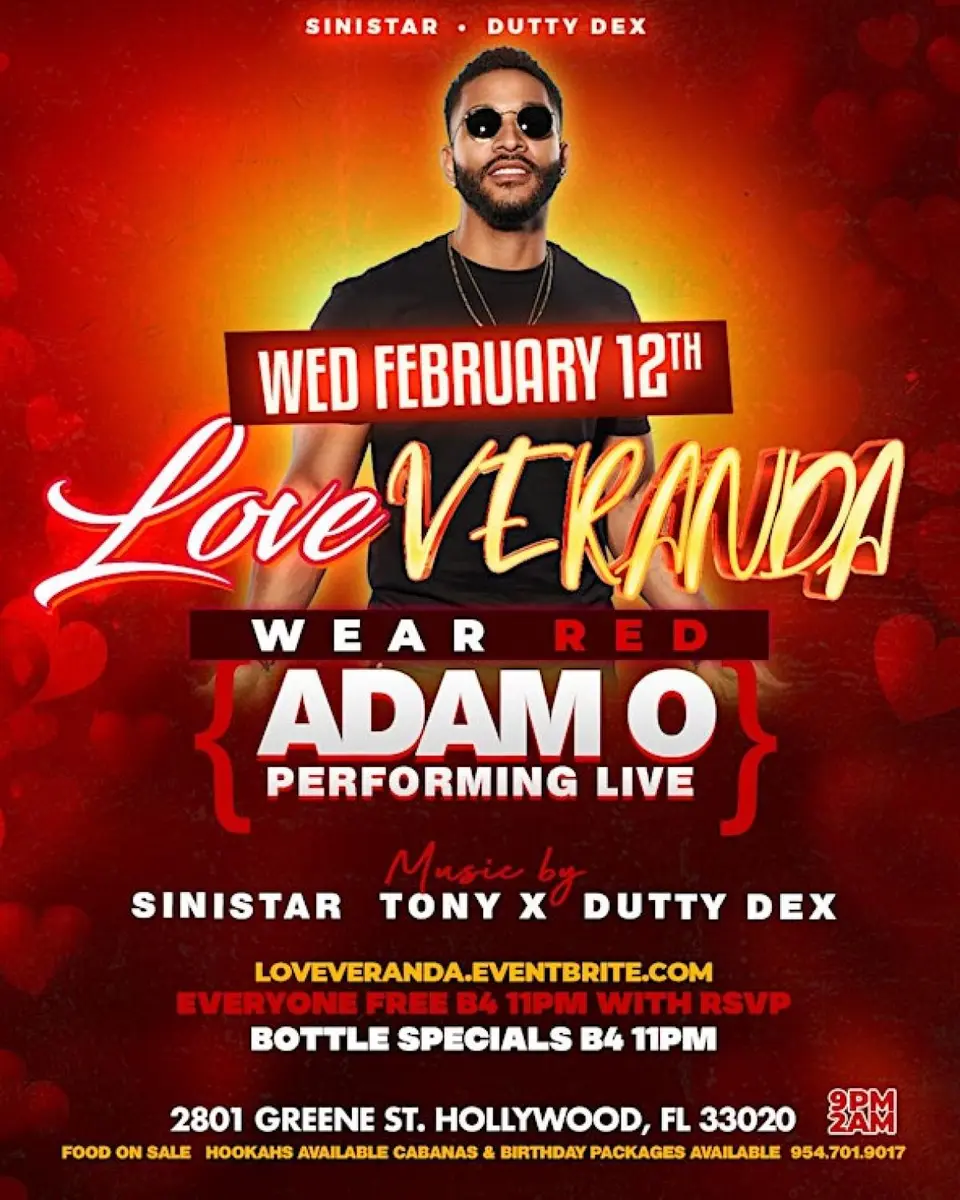 Love Veranda flyer or graphic.