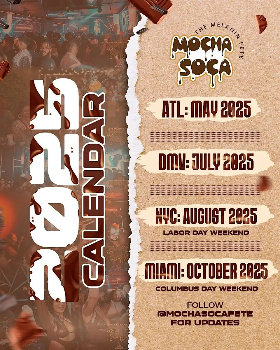 Mocha Soca ATL The Melanin Fete flyer or graphic.