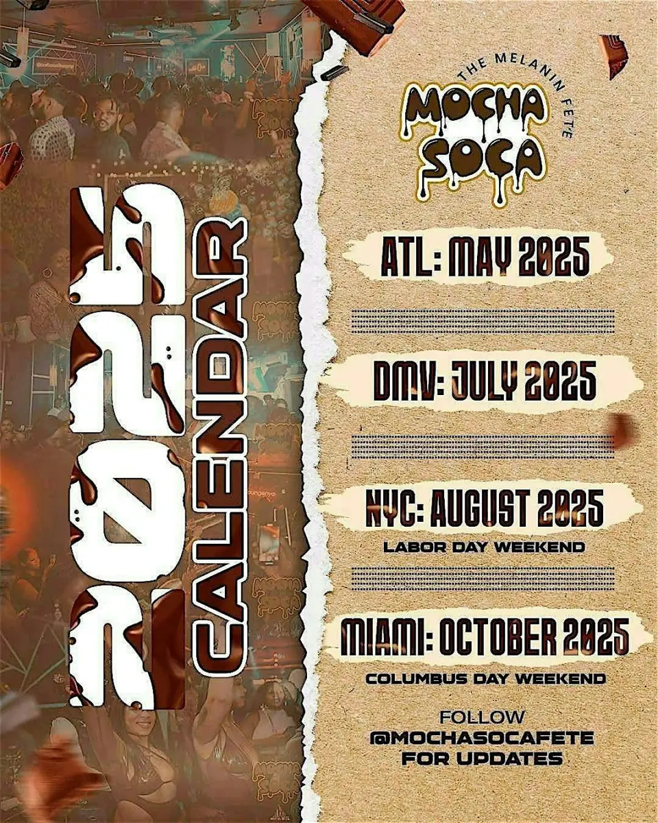 Mocha Soca NYC The Melanin Fete flyer or graphic.