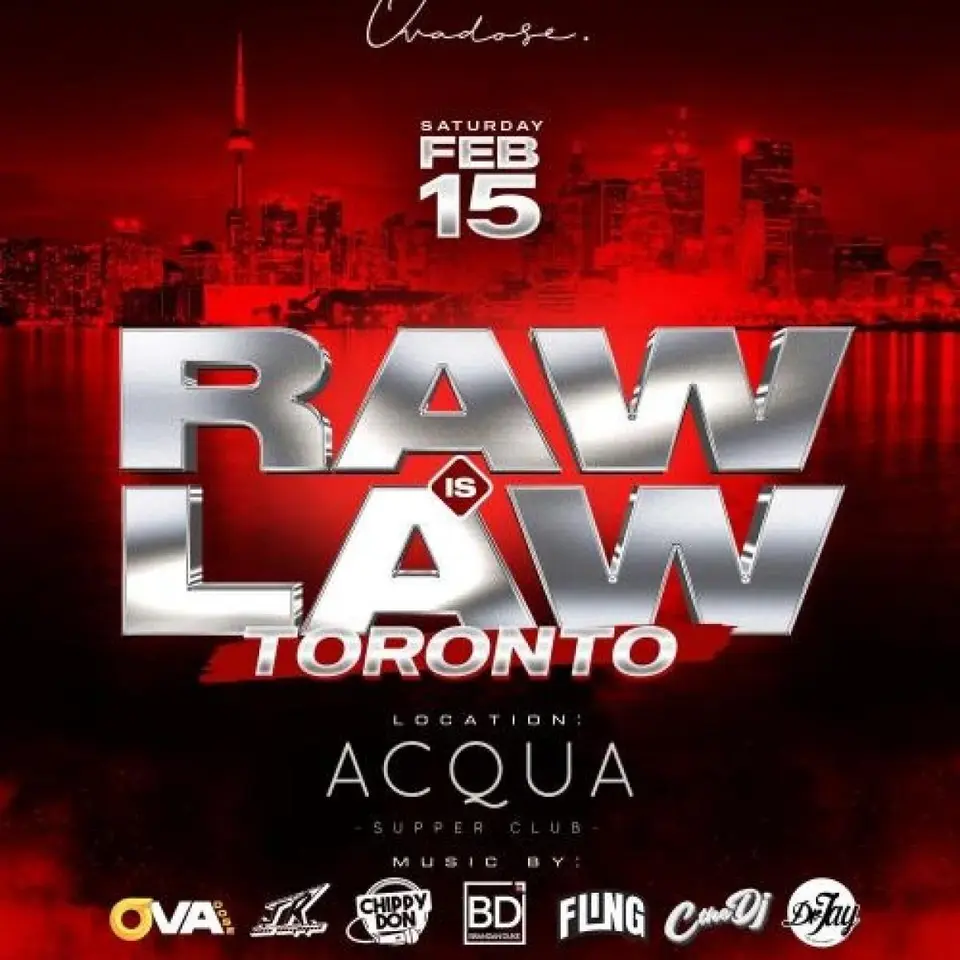 Raw Is Law flyer or graphic.