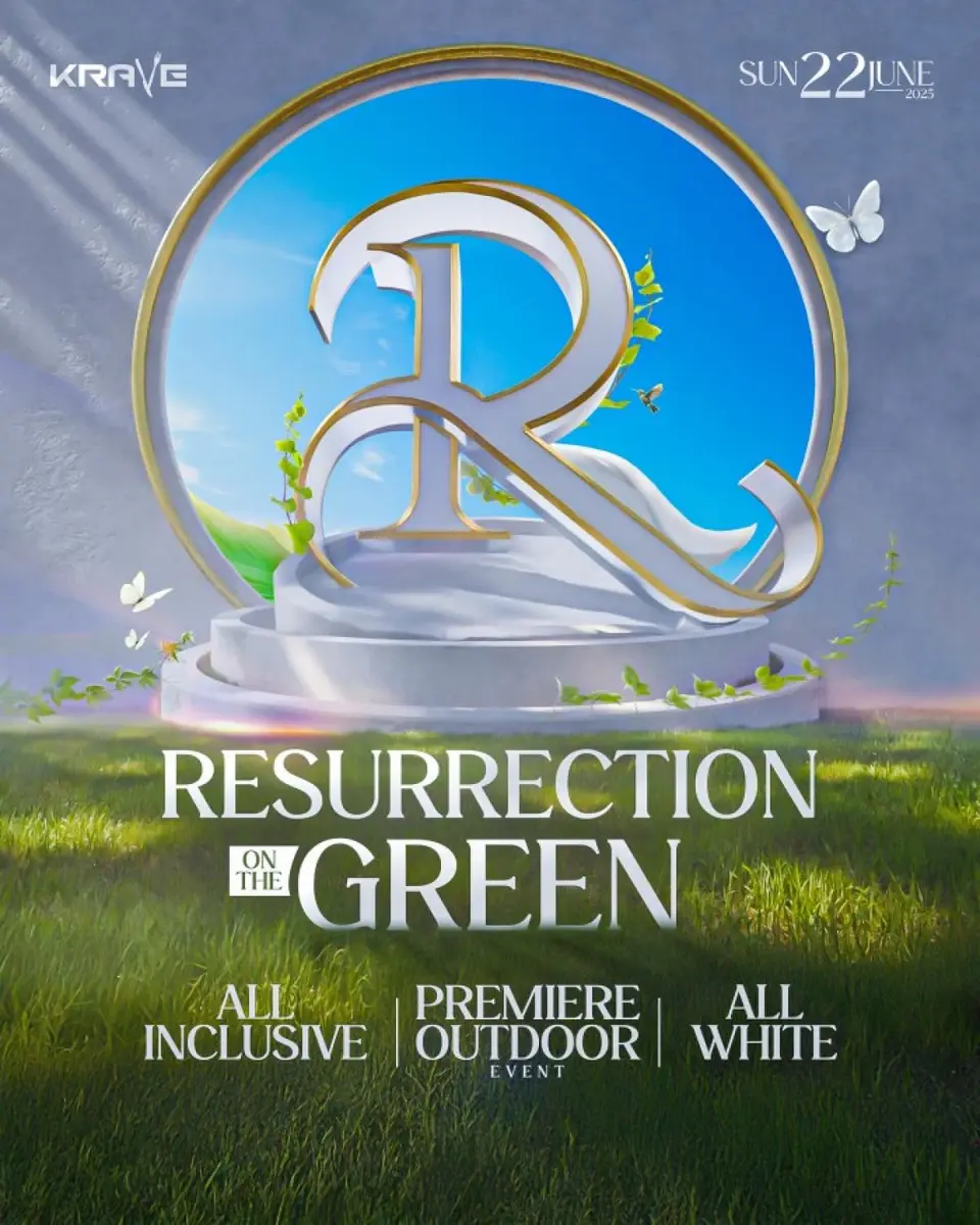 Resurrection on The Green- A Festival of Music flyer or graphic.