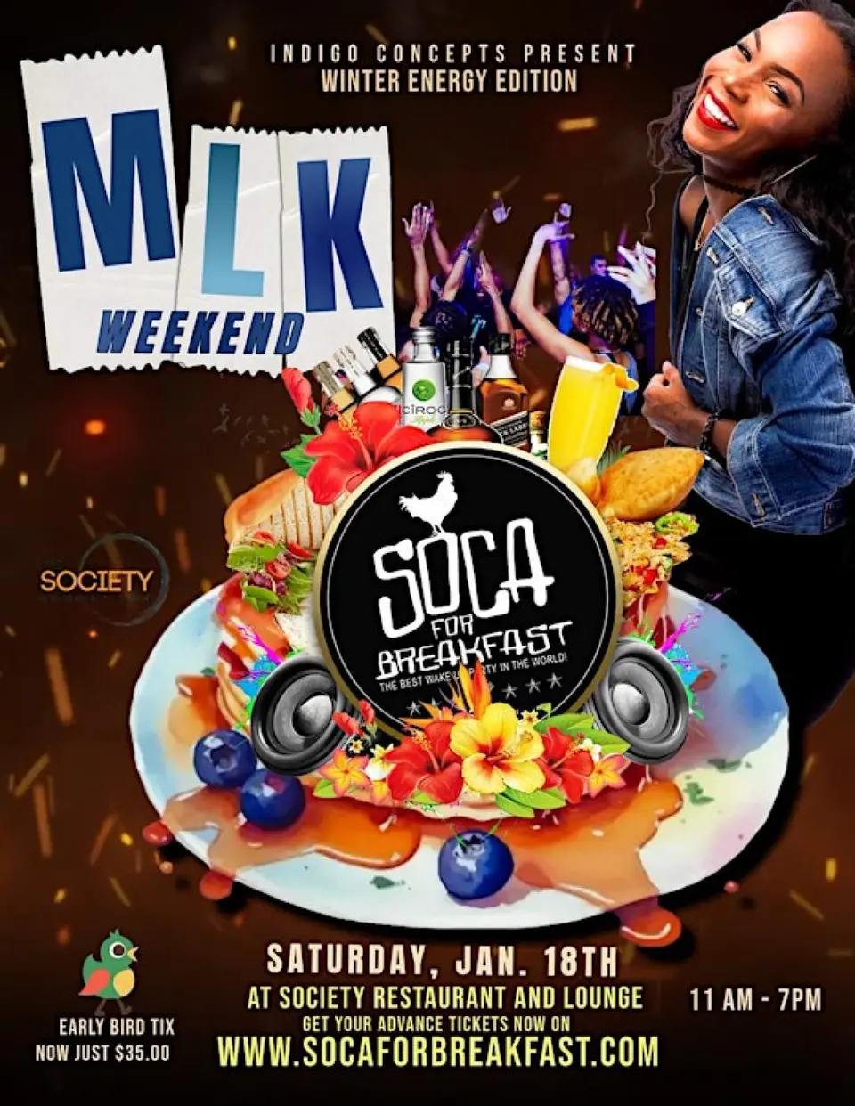 Soca for Breakfast MLK Weekend flyer or graphic.