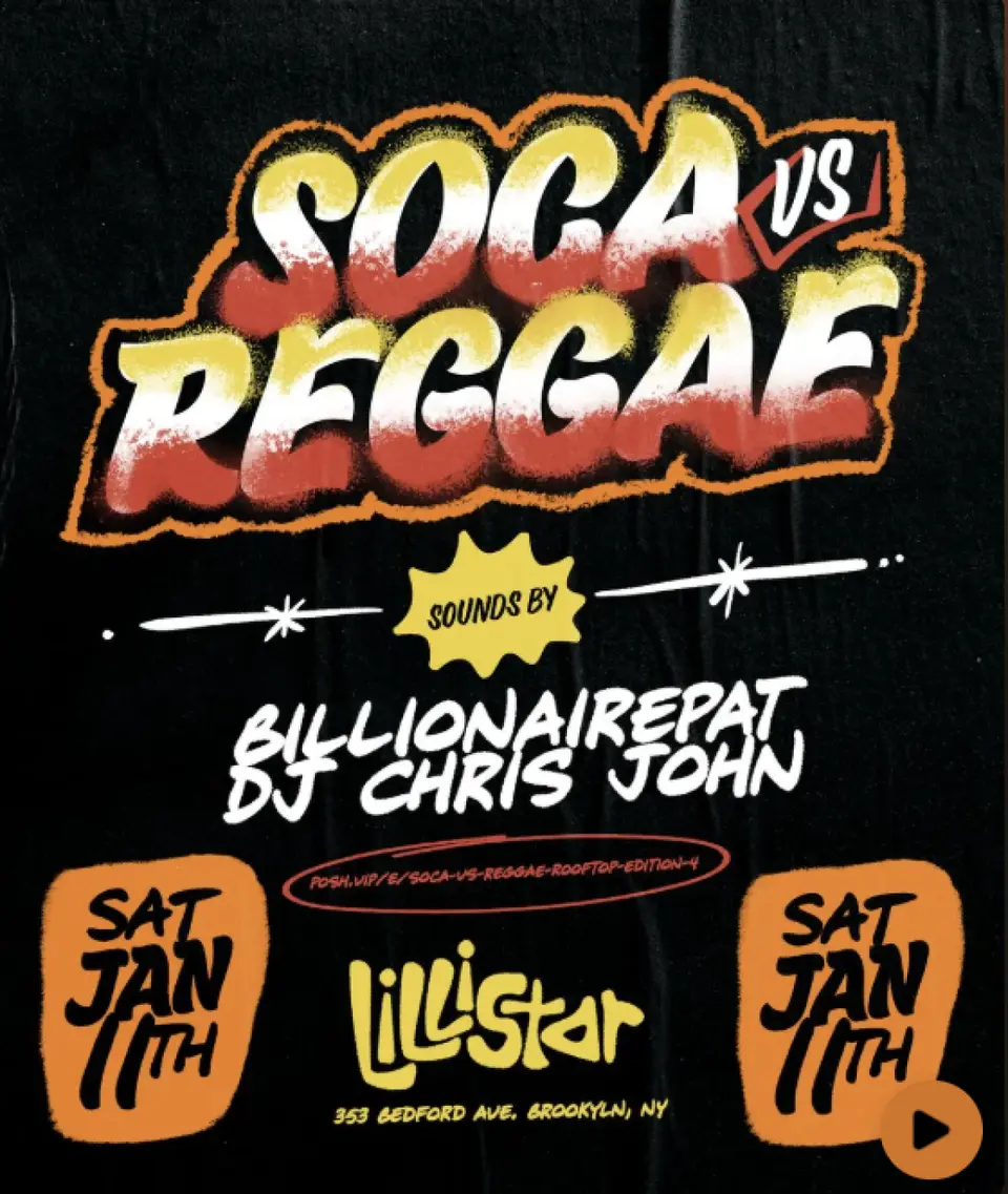Soca VS Reggae: Rooftop Edition flyer or graphic.