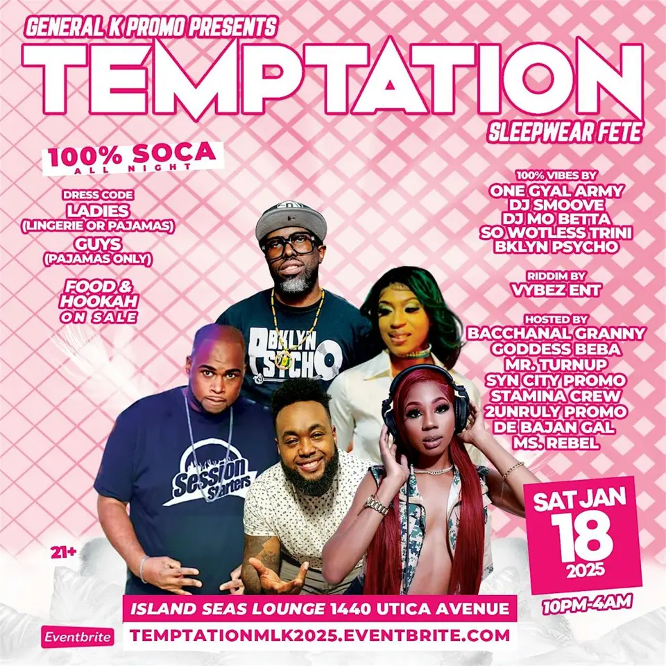 Temptation: Sleepwear Fete flyer or graphic.