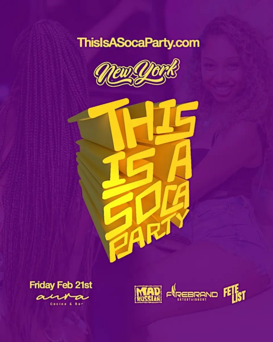 This is a SOCA Party - NYC flyer or graphic.