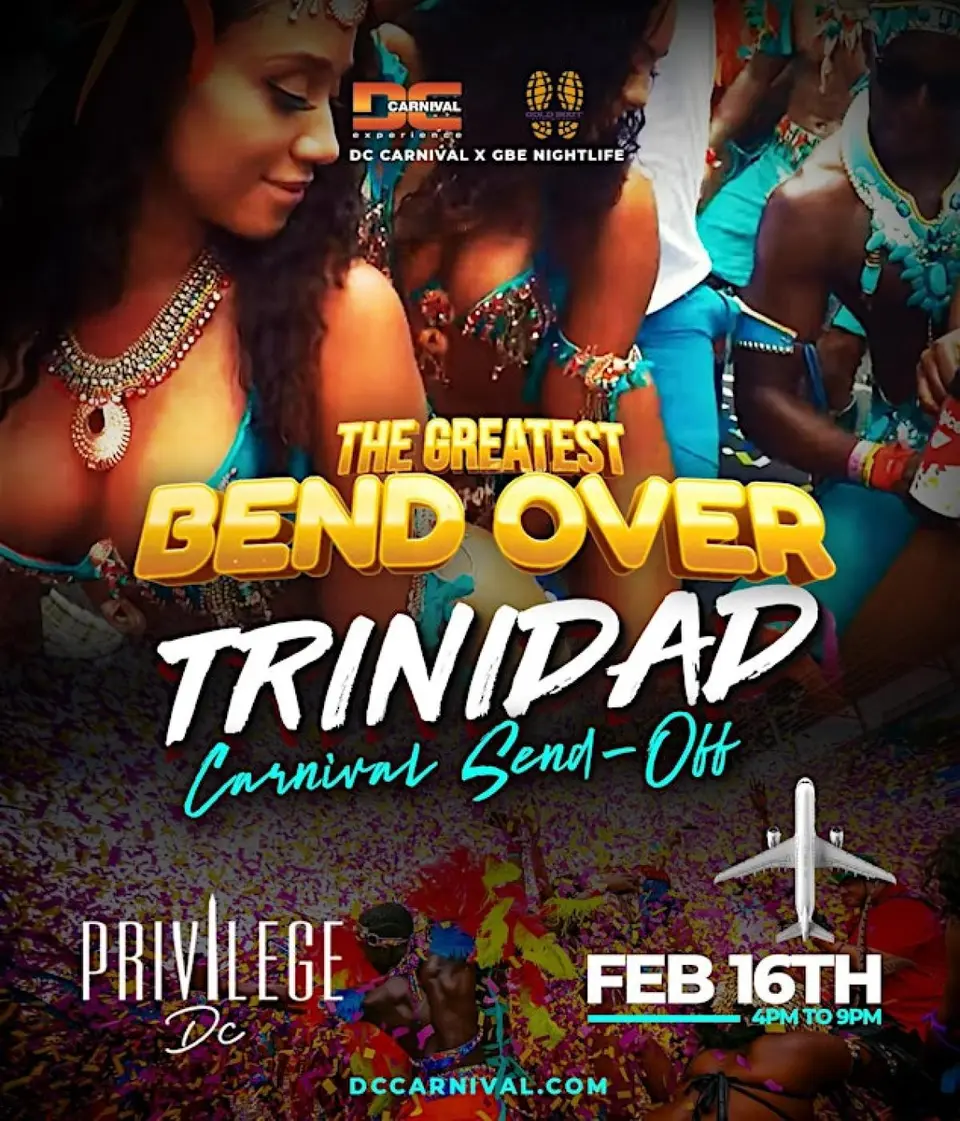 Trinidad Carnival Send-Off flyer or graphic.