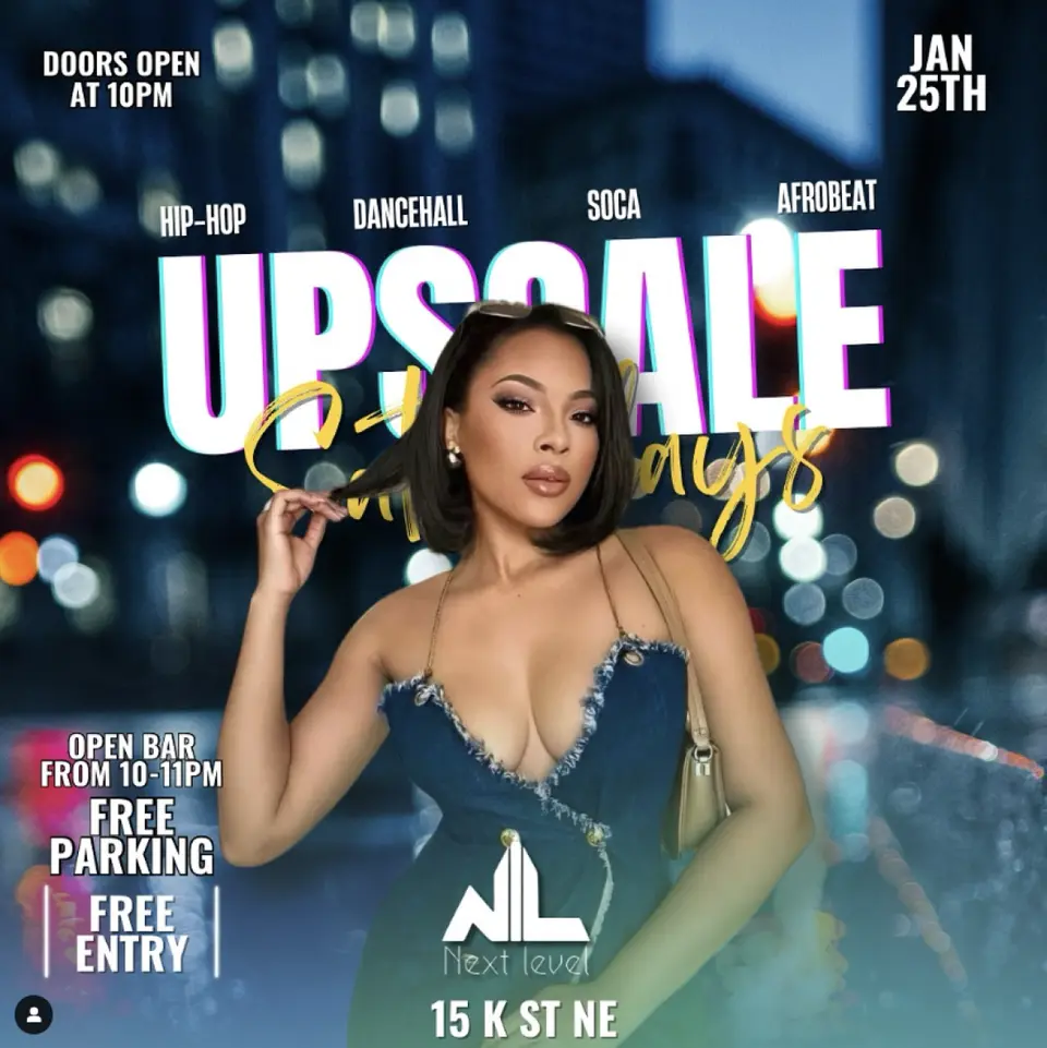 Upscale Saturdays flyer or graphic.