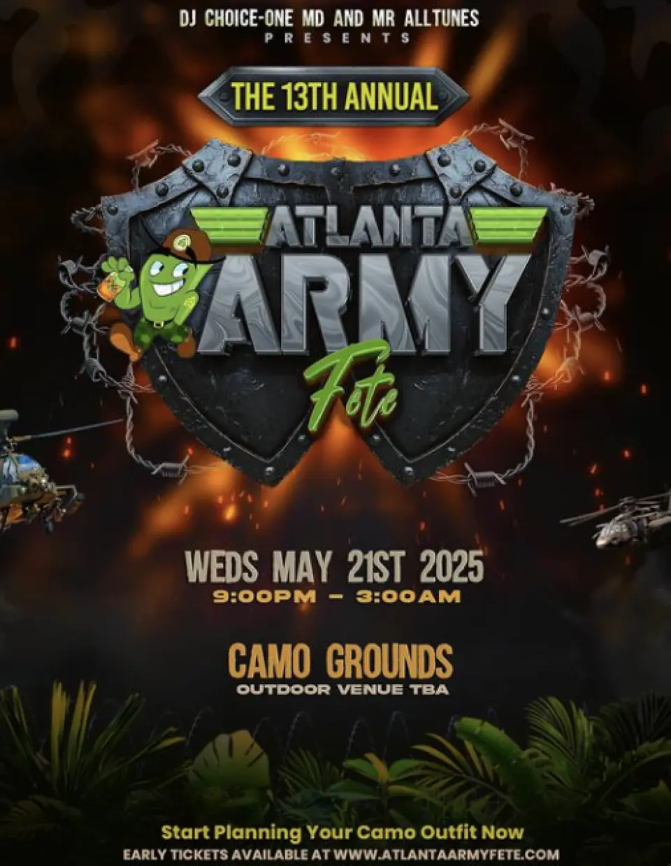 Army Fete flyer or graphic.