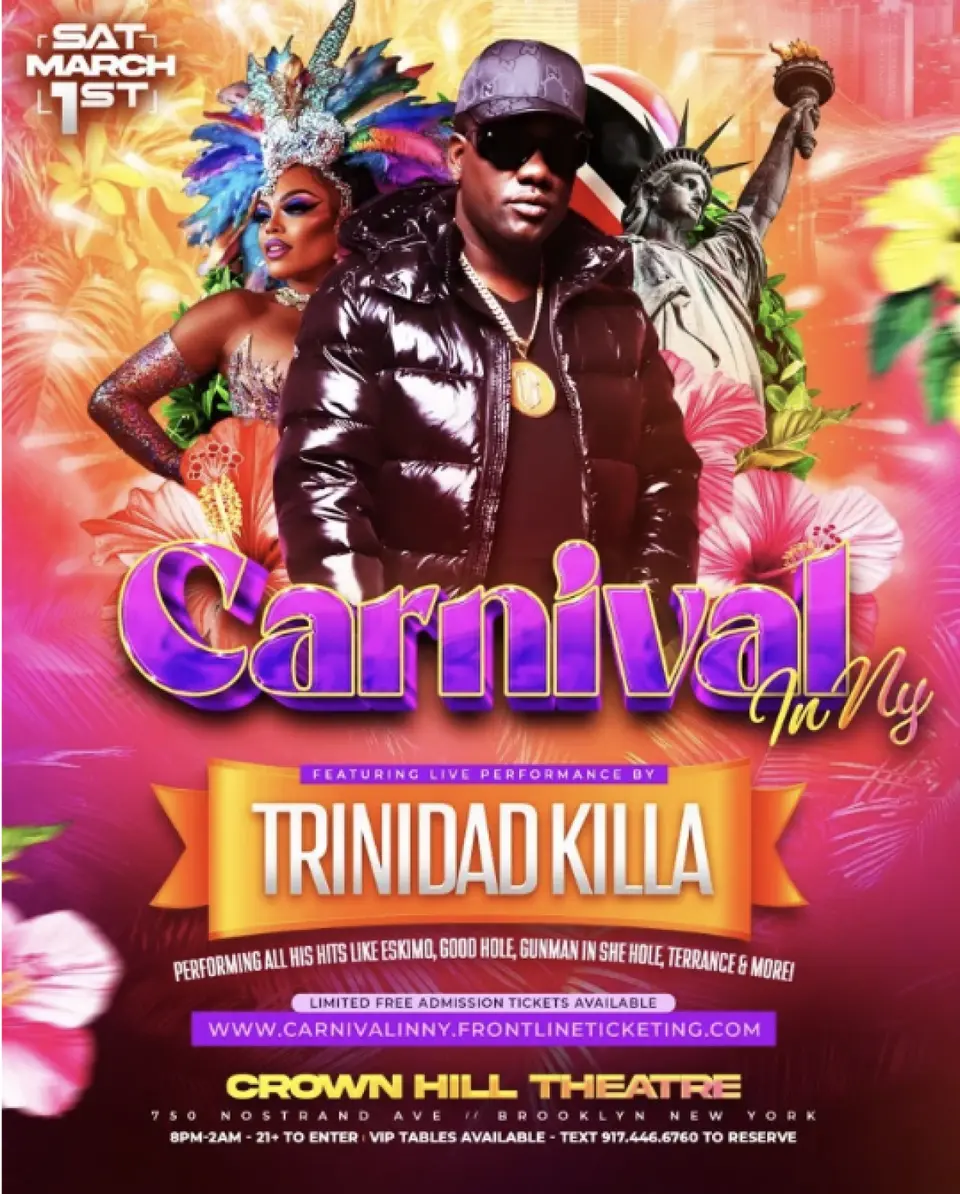 Carnival In New York flyer or graphic.