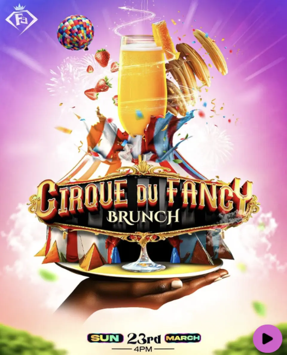 Cirque Du Fancy Brunch flyer or graphic.