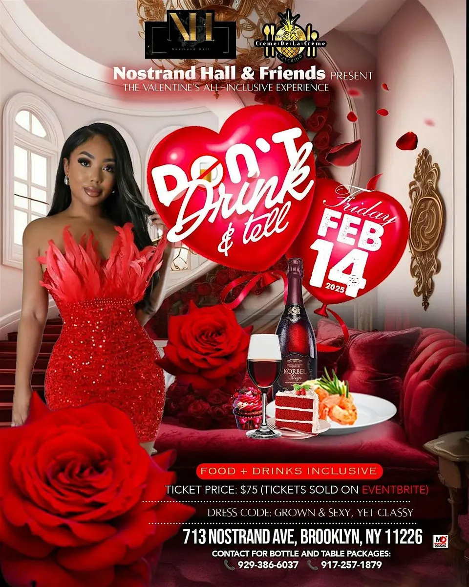 Don't Drink & Tell flyer or graphic.