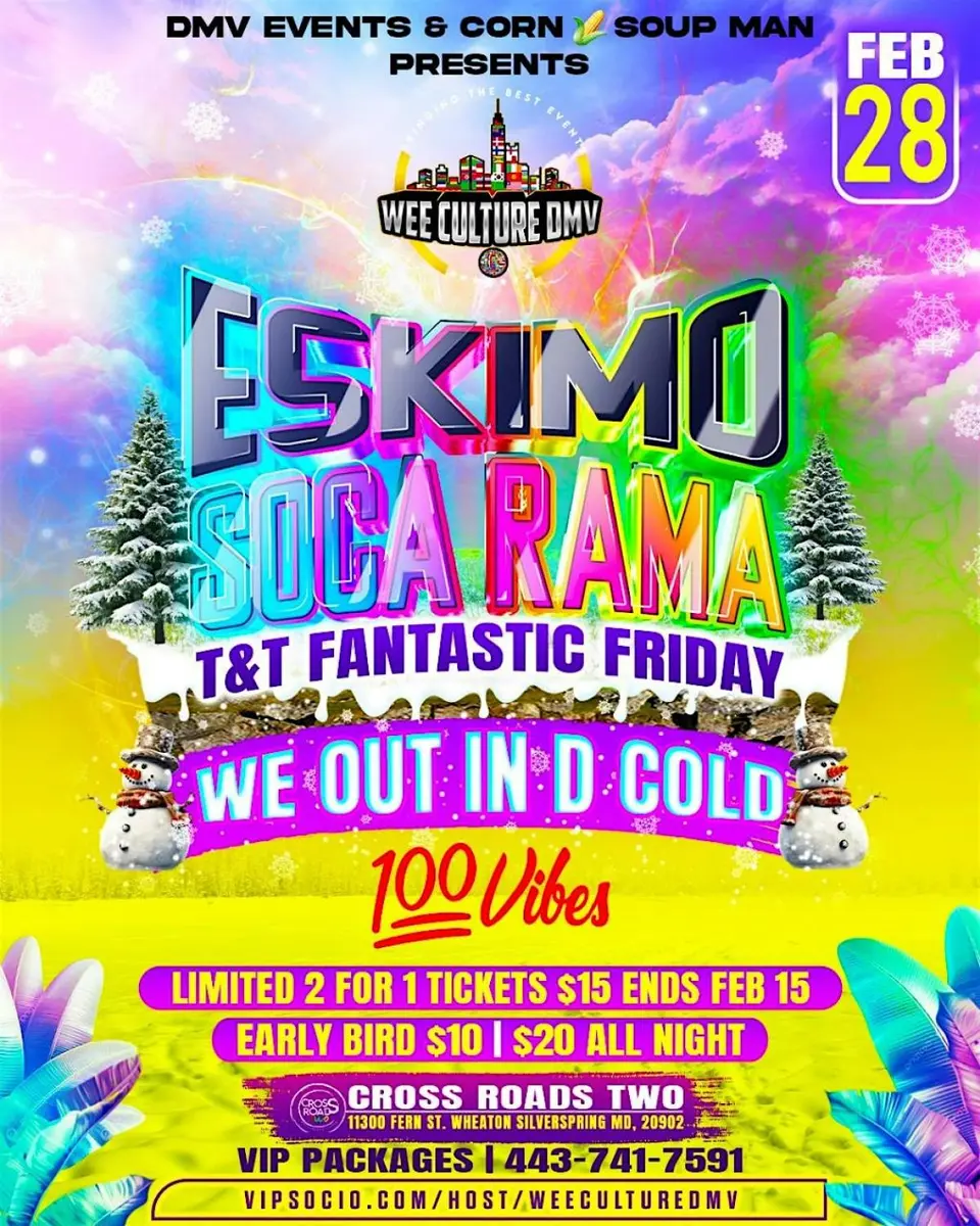 Eskimo Soca Rama flyer or graphic.