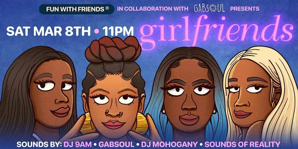 girlFRIENDS! flyer or graphic.