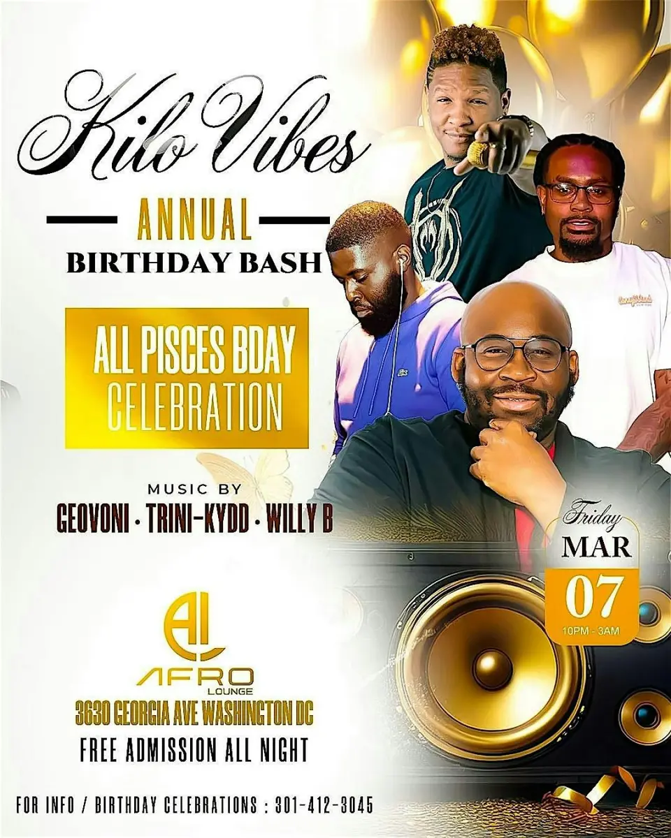 Kilo Vibes Annual Birthday Bash flyer or graphic.