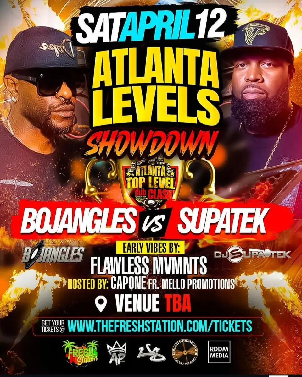 Levels Showdown Soundclash flyer or graphic.