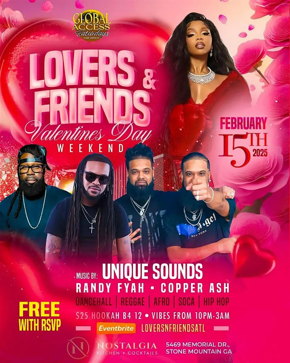 Lovers and Friends flyer or graphic.