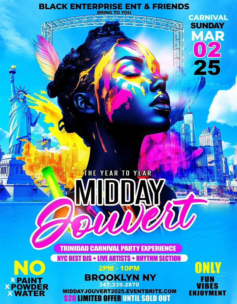 Midday Jouvert flyer or graphic.