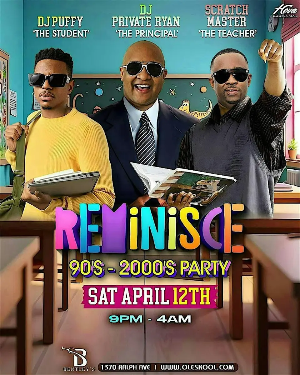 Reminisce flyer or graphic.