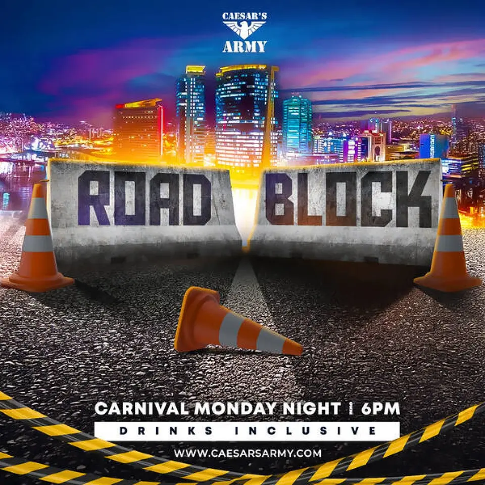 Road Block flyer or graphic.