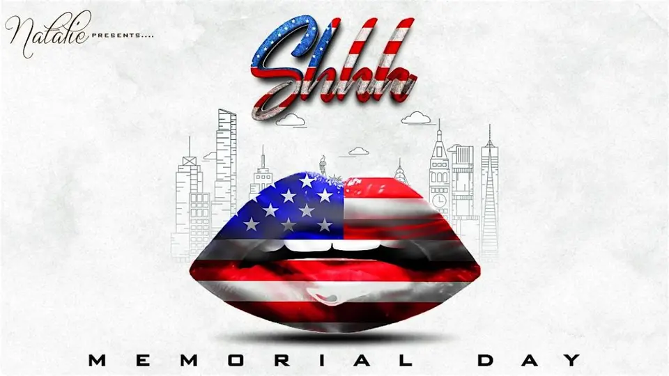 Shhh flyer or graphic.