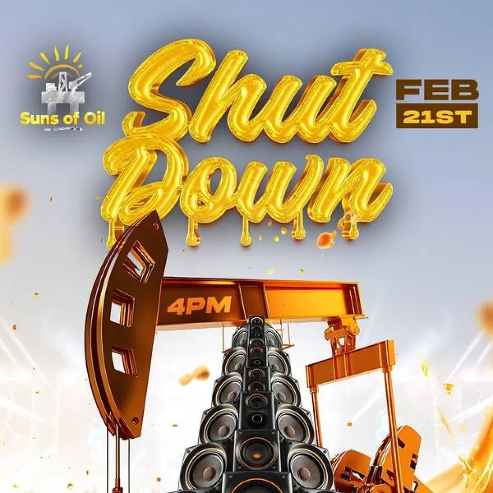 Shutdown flyer or graphic.