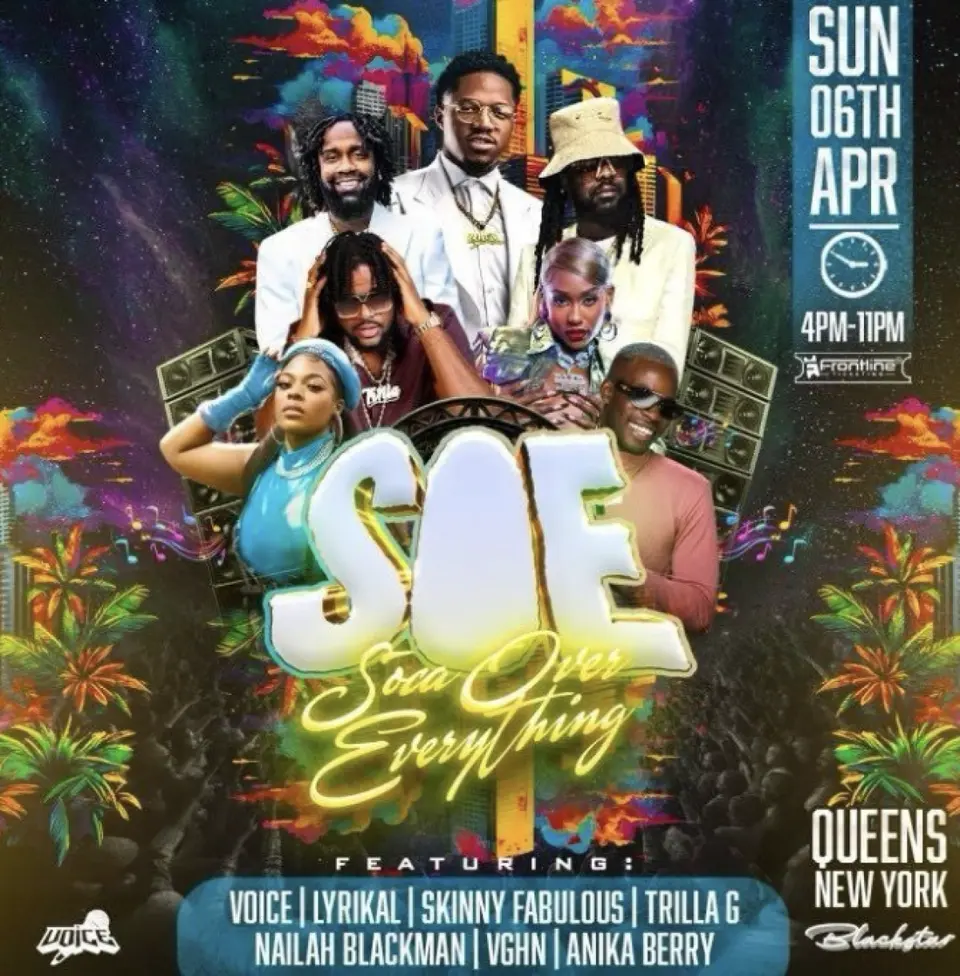 Soca Over Everything flyer or graphic.