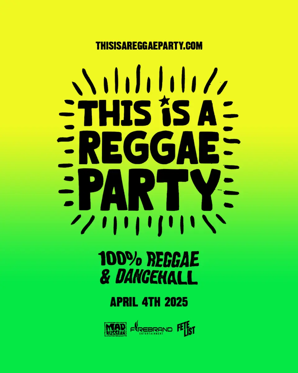 This is a REGGAE Party - NYC flyer or graphic.