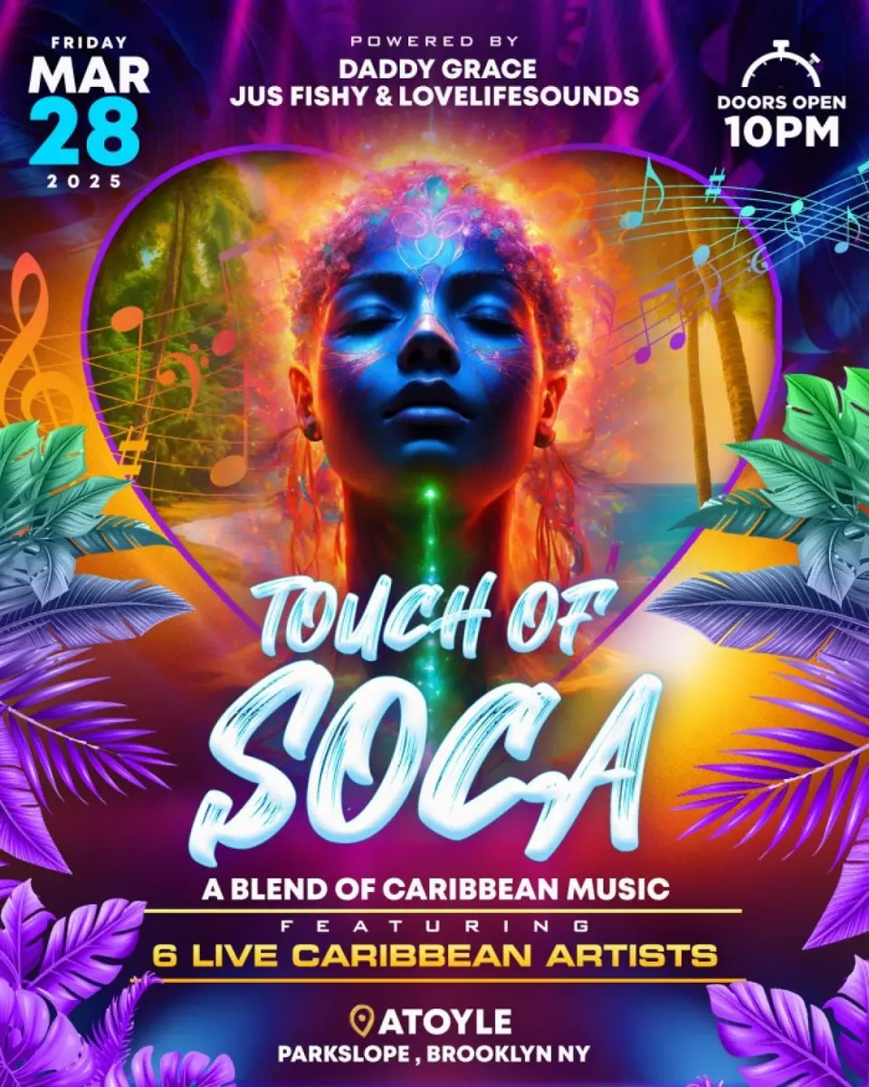 Touch Of Soca flyer or graphic.