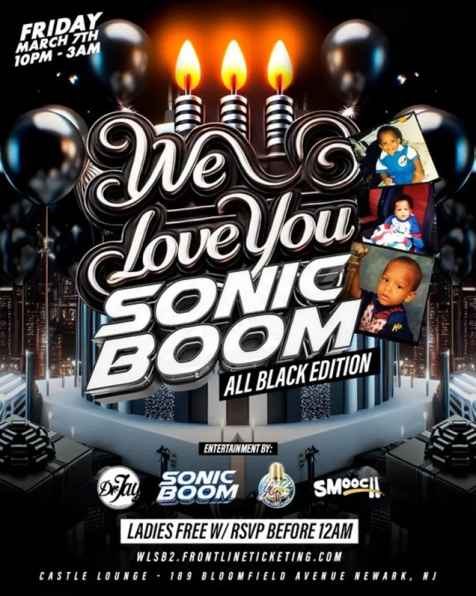 We Love You Sonicboom  flyer or graphic.