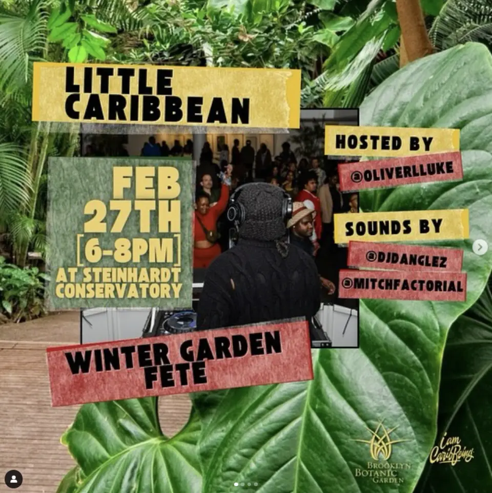 Winter Garden Fête flyer or graphic.