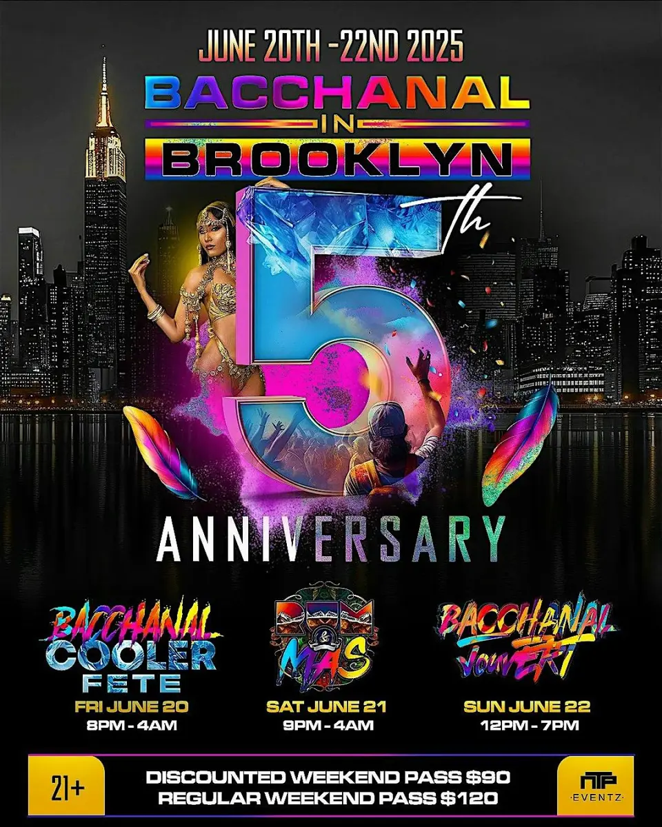 Bacchanal In Brooklyn Weekend flyer or graphic.