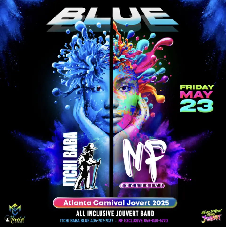 Blue flyer or graphic.