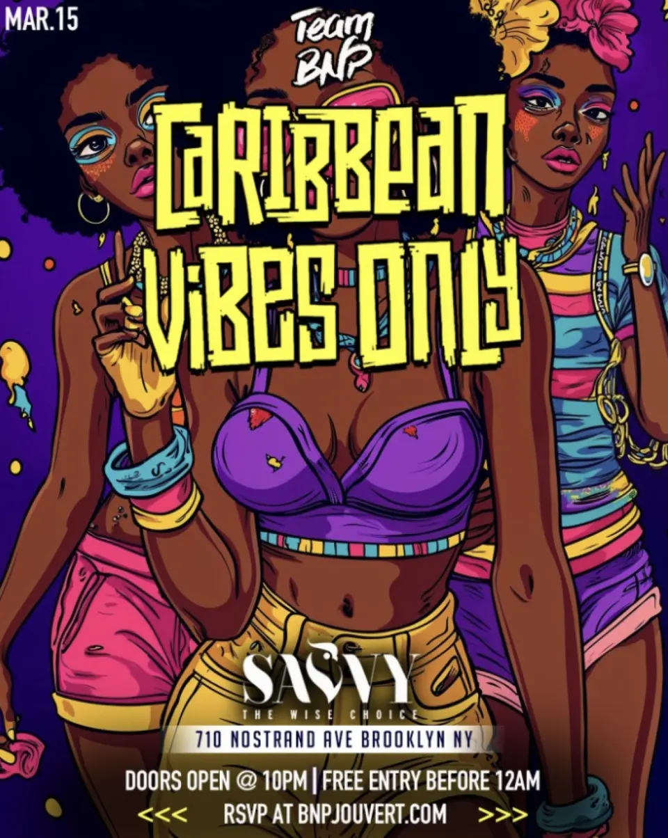 Caribbean Vibes Only flyer or graphic.